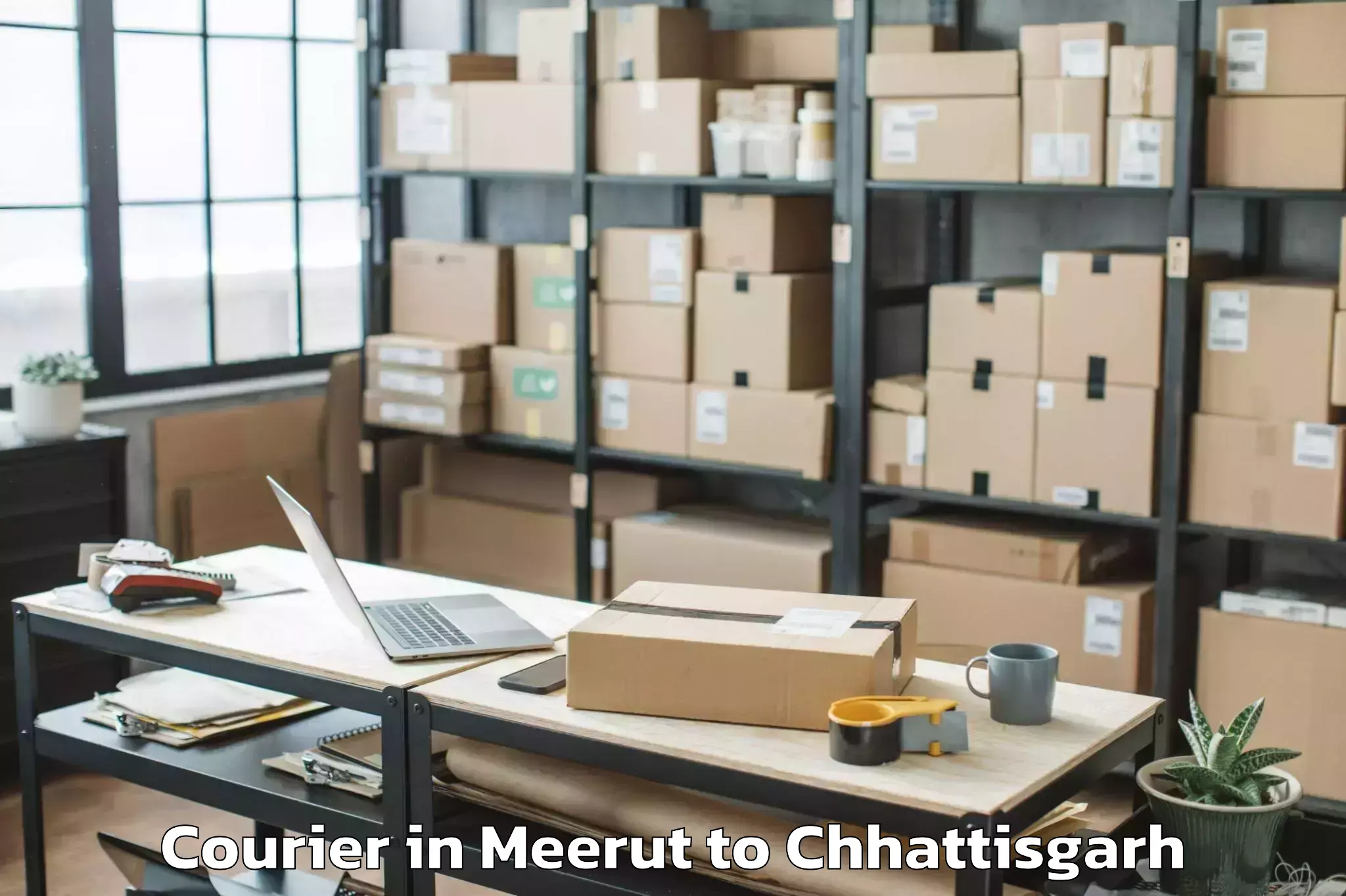 Top Meerut to Bhopalpattnam Courier Available